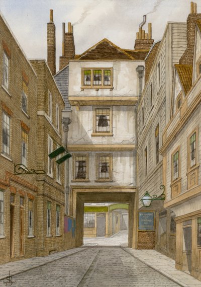The Old Bull Inn, Aldgate by English School