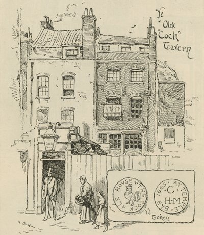 The Old Cock Tavern, London by English School