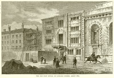 The Old Post Office, in Lombard Street, About 1800 by English School
