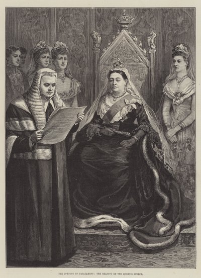 The Opening of Parliament, the Reading of the Queen