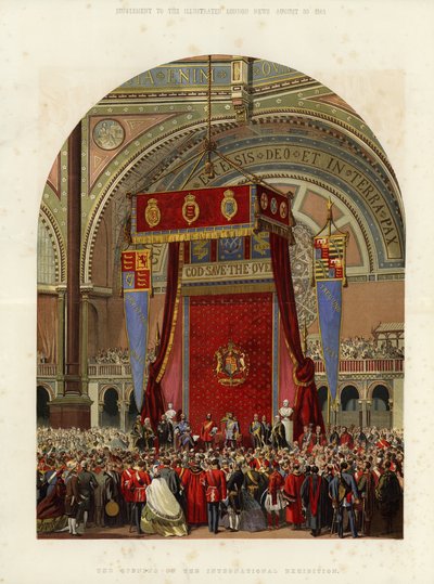 The Opening of the International Exhibition, 1862 by English School