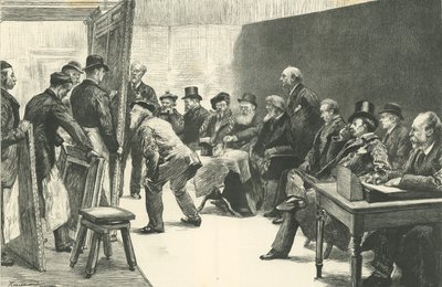 The Opening of the Royal Academy - The Selecting Committee at Work by English School