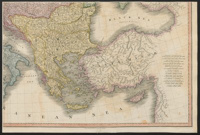 The Ottoman Empire, from Europe, Describing All the Changes of Territory, Published 1816 by English School