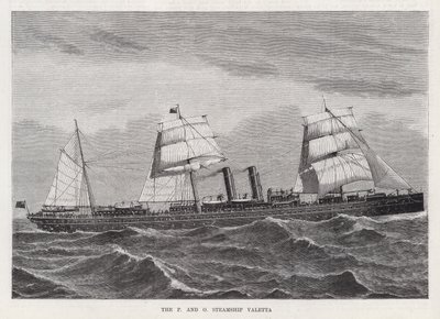 The P and O Steamship Valetta by English School