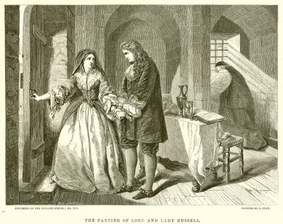 The Parting of Lord and Lady Russell by English School