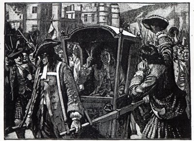 The People of Edinburgh Escorting the Duke of Hamilton to Holyrood Palace by English School