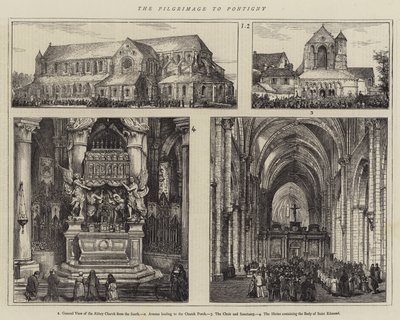 The Pilgrimage to Pontigny (engraving) by English School