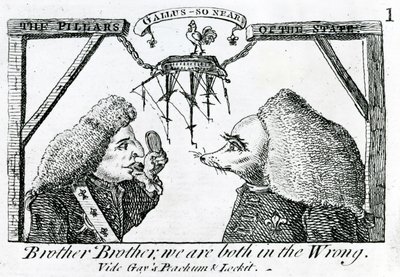 The Pillars of the State, circa 1756 by English School