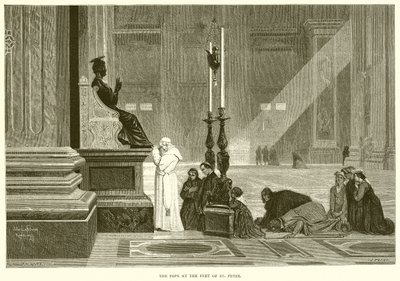 The Pope at the Feet of St. Peter by English School