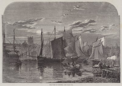 The Port of Dieppe by English School