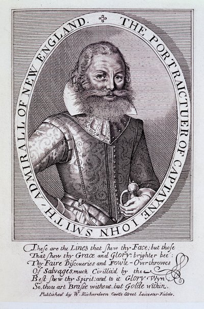 The Portrait of Captain John Smith, Admiral of New England by English School