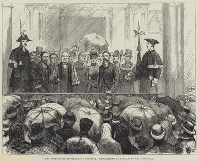 The Preston Guild Merchant Festival, proclaiming the Guild at the Townhall by English School