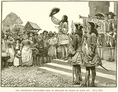 The Pretender Proclaimed King of England by Order of Louis XIV by English School