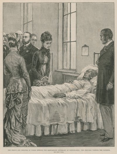 The Prince and Princess of Wales Opening the Marylebone Infirmary at Notting Hill by English School