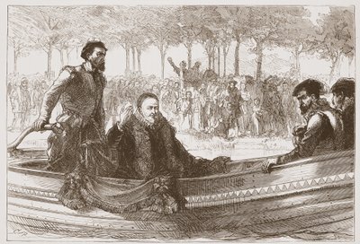 The Prince of Orange in his Barge on his Way to Brussels by English School