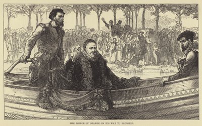 The Prince of Orange on his Way to Brussels by English School