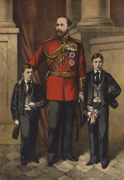 The Prince of Wales and His Sailor Sons by English School
