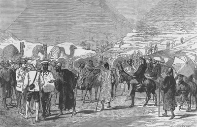 The Prince of Wales and his party at the pyramids by English School