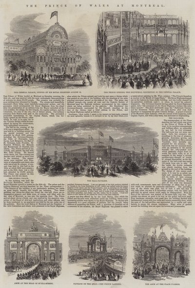 The Prince of Wales at Montreal by English School