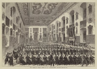 The Prince of Wales dining at St Bartholomew