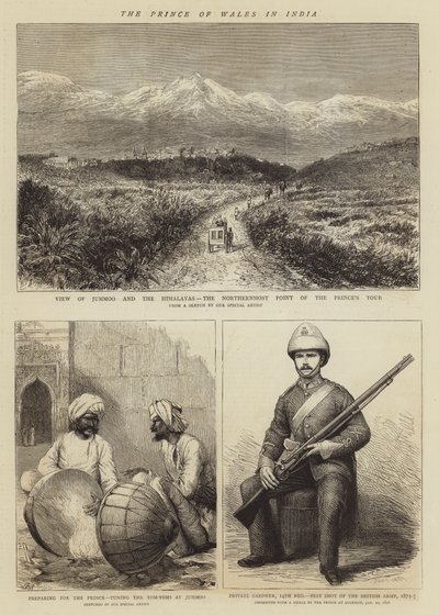 The Prince of Wales in India by English School
