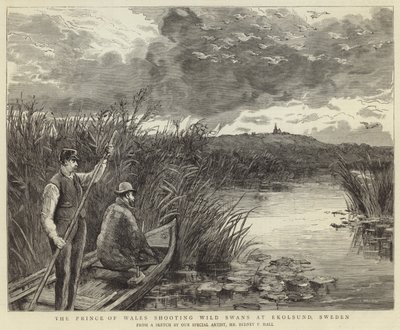 The Prince of Wales Shooting Wild Swans at Ekolsund by English School