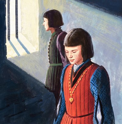 The Princes in the Tower including King Edward V by English School