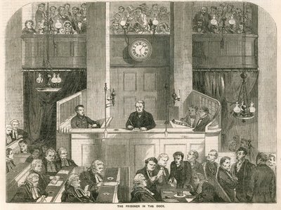 The Prisoner in the Dock, the Old Bailey by English School