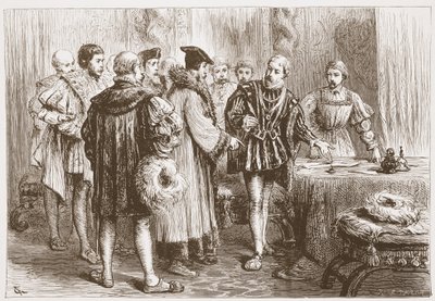 The Protestant Princes signing their Confession by English School
