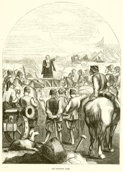 The Puritan Camp by English School