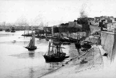 The Quays of the Grand Harbour, Valetta, Malta, from 