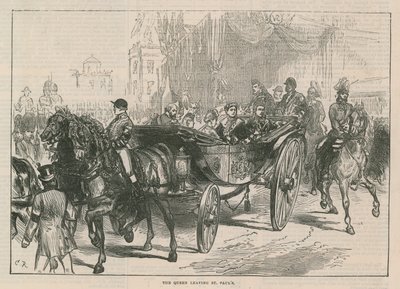 The Queen Leaving St Paul