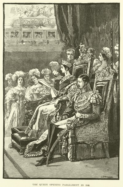 The Queen Opening Parliament in 1846 by English School