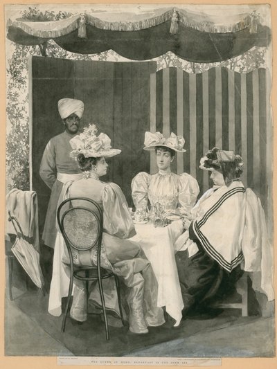 The Queen at Home: Breakfast in the Open Air by English School