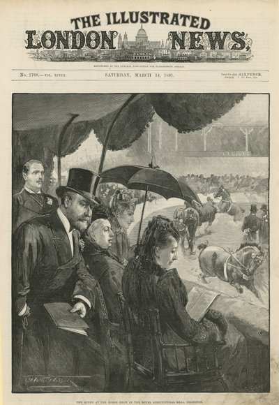 The Queen at the Horse Show in the Royal Agricultural Hall by English School