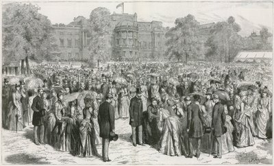 The Queens Garden Party at Buckingham Palace by English School