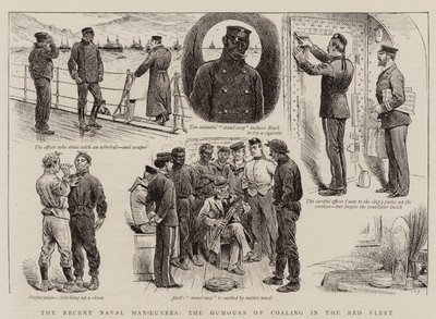 The Recent Naval Manoeuvres, the Humours of Coaling in the Red Fleet by English School
