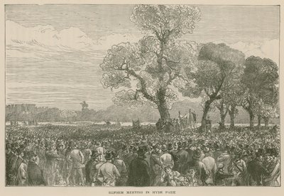 The Reform Demonstration in Hyde Park, 6 May 1867 by English School