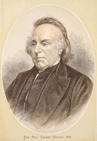 The Rev. Thomas Binney, D.D., illustration from The Pictorial Edition of the Life and Discoveries of David Livingstone by J. Ewing Richie by English School
