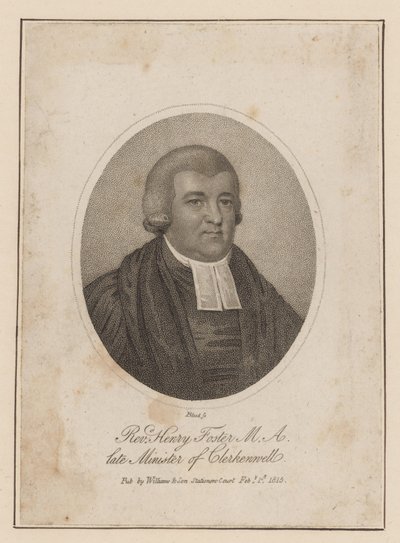 The Reverend Henry Foster, Late Minister of Clerkenwell by English School