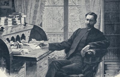 The Reverend Hugh Price Hughes in his Study by English School
