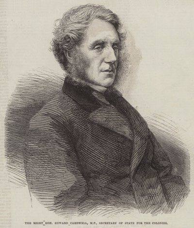 The Right Honourable Edward Cardwell, MP, Secretary of State for the Colonies by English School