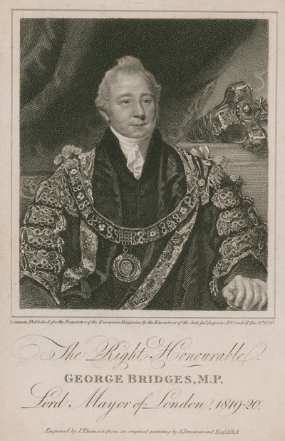 The Right Honourable George Bridges, Lord Mayor of London 1819-20 by English School
