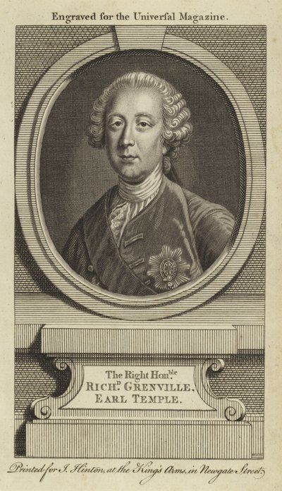 The Right Honourable Richard Grenville, Earl Temple by English School