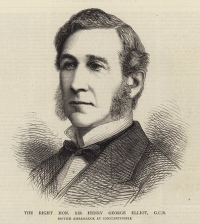 The Right Honourable Sir Henry George Elliot, GCB (engraving) by English School