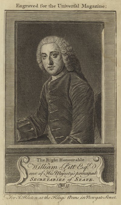 The Right Honourable William Pitt, Esquire, one of His Majesty
