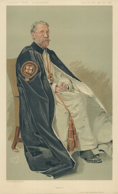 The Right Rev. Edward Stuart Talbot, Winton, 11 October 1911, Vanity Fair Cartoon by English School