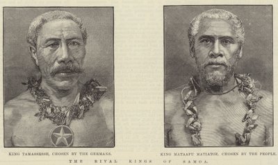 The Rival Kings of Samoa by English School