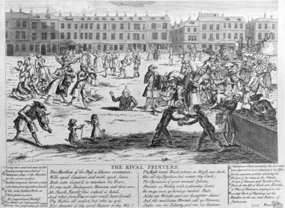 The Rival Printers, 1734 by English School
