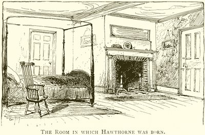 The Room in which Hawthorne was Born by English School